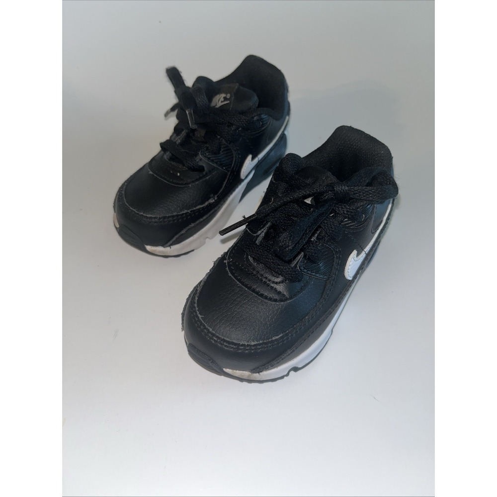 Nike Air Max 90 LTR CD6868-010 Toddler Sz 7C Black/White/Black